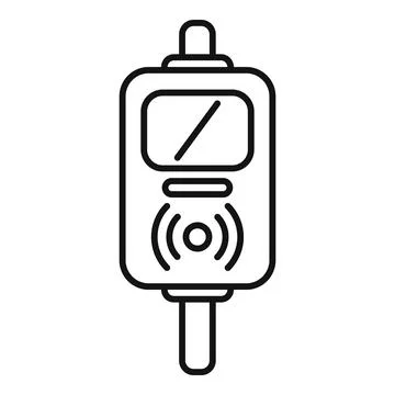 Public transport card reader processing ticket payment using nfc technology Stock Illustration