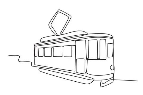A public transport Ilustración de archivo