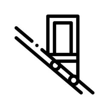 Public Transport Inclined Elevator Vector Icon Illustrazione stock