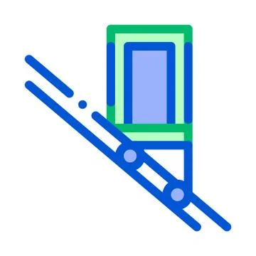Public Transport Inclined Elevator Vector Icon Illustrazione stock