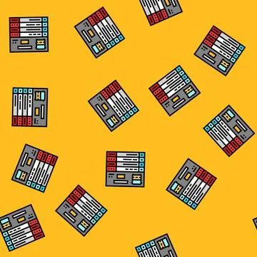 Public transport information vector seamless pattern Stock Illustration