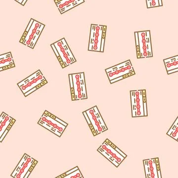 Public transport information vector seamless pattern Stock Illustration