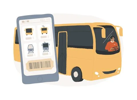 Public transport isolated concept vector illustration. Ilustración de archivo