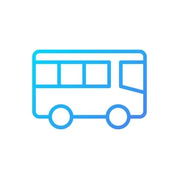 Public transport pixel perfect gradient linear vector icon Ilustração Stock