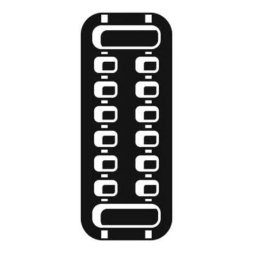 Public transport seating plan top view icon Stock Illustration