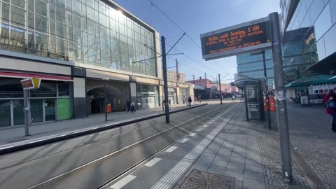 Public Transport Strike Disrupts Services At Alexanderplatz Berlin - Feb 2 2026 Stock Footage 329772277