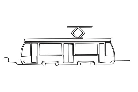 A public transport train Ilustración de archivo