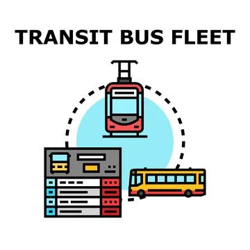 Public transportation fleet management network planning service Illustrazione stock