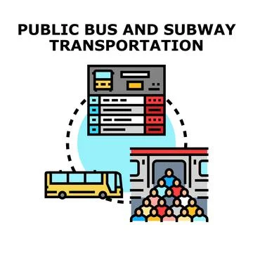 Public transportation options and timetable schedule interface 스톡 일러스트