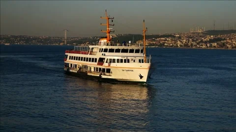 A public transporting ferry Stock Footage 130280448