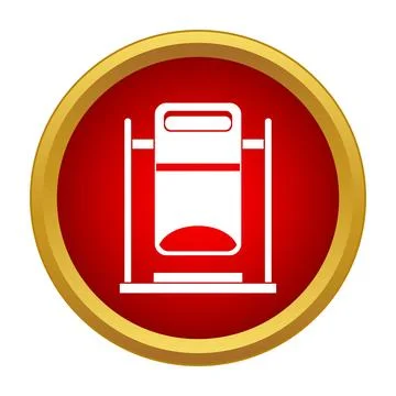 Public trash can icon representing waste disposal Ilustración de archivo