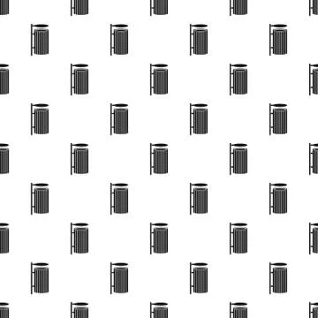 Public trash can pattern 库存插图