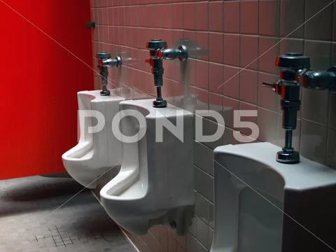 Public urinals Stock Photos