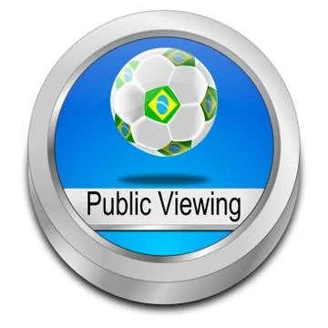 Public viewing Button Illustrazione stock