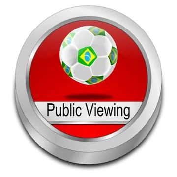 Public viewing Button Stock Illustration