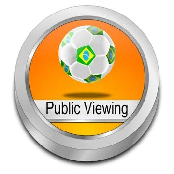 Public viewing Button Stock Illustration