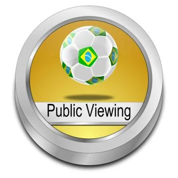 Public viewing Button Stock Illustration