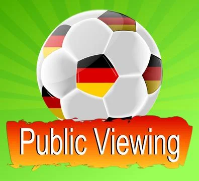 Public viewing Stock Illustration