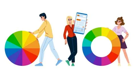 Publication color theory website vector 스톡 일러스트