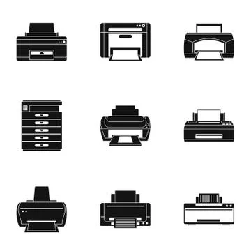 Publicism icons set, simple style Stock Illustration