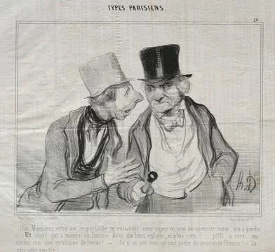 Published in le Figaro (no du 29 mai 1840): Types Parisiens, plate 26: Yes,.. Illustration