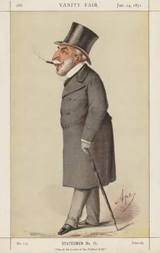 Published in Vanity Fair Jan. 14, 1871: Vanity Fair: Statesman, No. 71 "One.. Stock Illustration