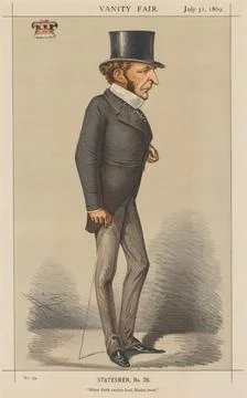 Published in Vanity Fair July 31, 1869: Vanity Fair: Statesman No. 26 "When.. Stock Illustration