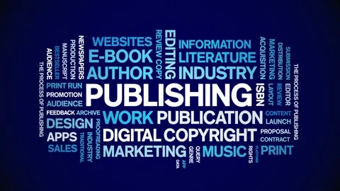 Publishing animated word cloud,animation tag kinetic typography seamless loop. Stock-Footage 326432138