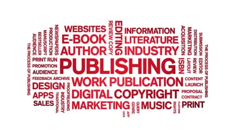 Publishing animated word cloud,animation tag kinetic typography seamless loop. Stock Footage 326897491