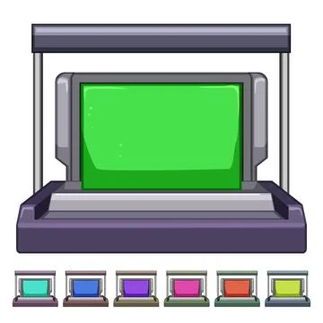 Publishing binding machine cartoon vector graphic Stock Illustration