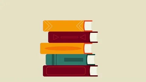 Publishing books, self building stack of books Stock Footage 150399100