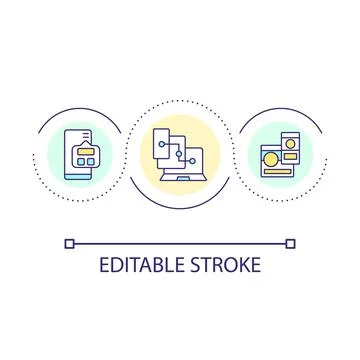 Publishing content loop concept icon Stock Illustration