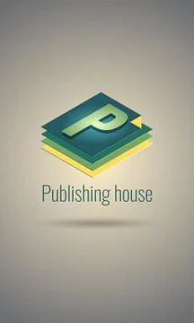 Publishing house logo template design Stock Illustration