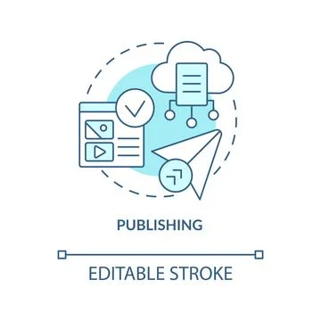Publishing turquoise concept icon Stockillustratie
