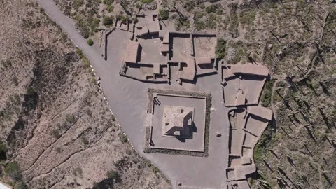 Pucara de Tilcara, Top-Down Aerial View, Jujuy, Argentina Stock Footage 342277782