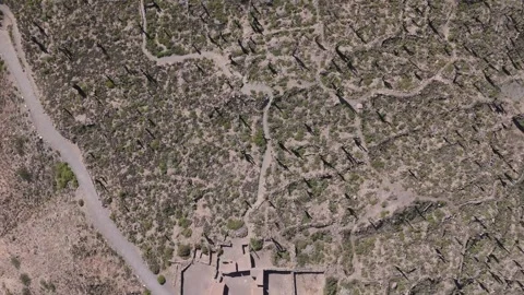 Pucara de Tilcara, Top-Down Aerial View, Jujuy, Argentina Stock Footage 342277783