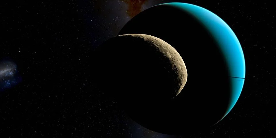 Puck Dwarf Uranus Moon Stock Illustration