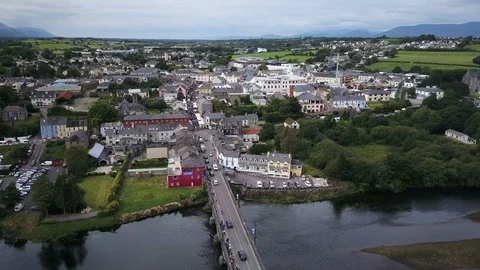 Puck fair killorglin co kerry 2017 descending point of view Stock Footage 107653471