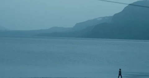 Pucon Lake, cloudy day. Raw footage 4k 스톡 동영상 141778273