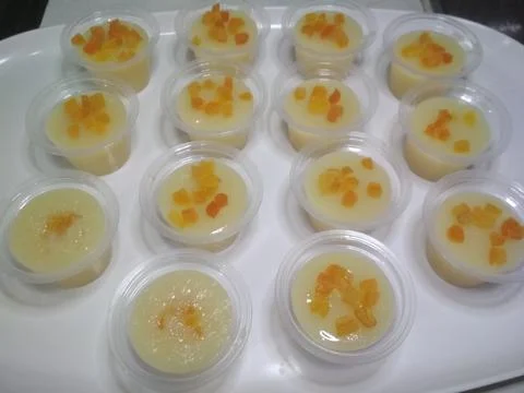 Pudding apricots Stock Photos