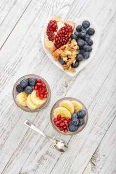 Pudding with chia seeds Stock Photos