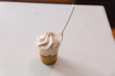 Pudding with coffee, Peru Stock Photos