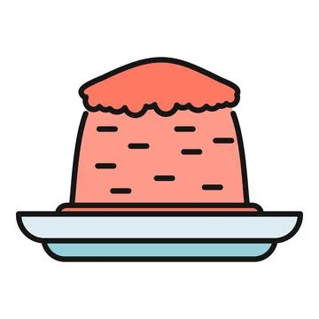 Pudding dessert icon representing sweet snack food Stock Illustration