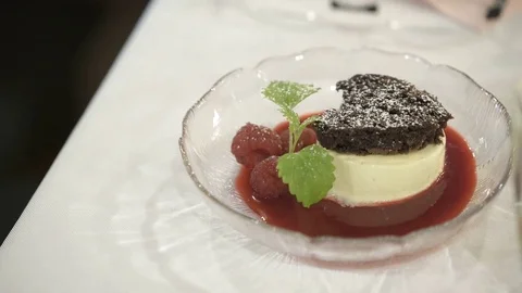 Pudding an dessert for a wedding, Norway Stock Footage 84207300