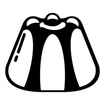 Pudding icon, simple black style Stock Illustration