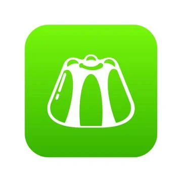 Pudding icon, simple black style Stock Illustration
