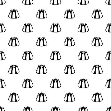 Pudding icon, simple black style Stock Illustration