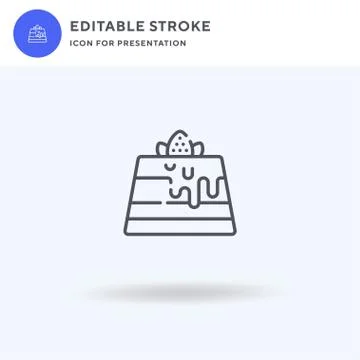 Pudding icon vector, filled flat sign, solid pictogram isolated on white, logo Illustrazione stock