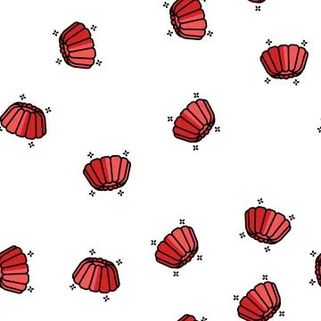 Pudding jelly candy gummy vector seamless pattern Illustrazione stock