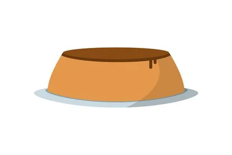 Pudding on plate icon. Vector. 库存插图